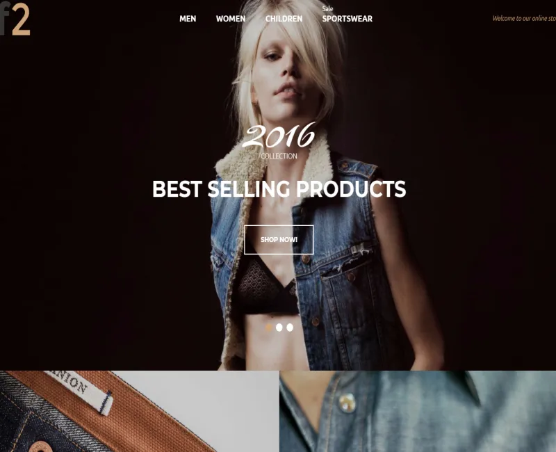 Template de sitio web ejemplo e-commerce